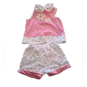 Specialty Baby Pink Floral Top & Shorts Set - 12 Mo.